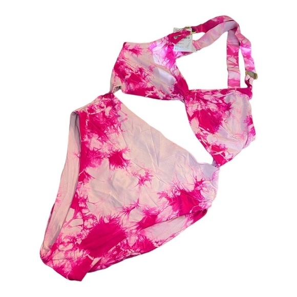 NEW Rays For Days Belle One Piece Swimsuit Monokini in Hot Pink Crystal Large - Picture 5 of 9